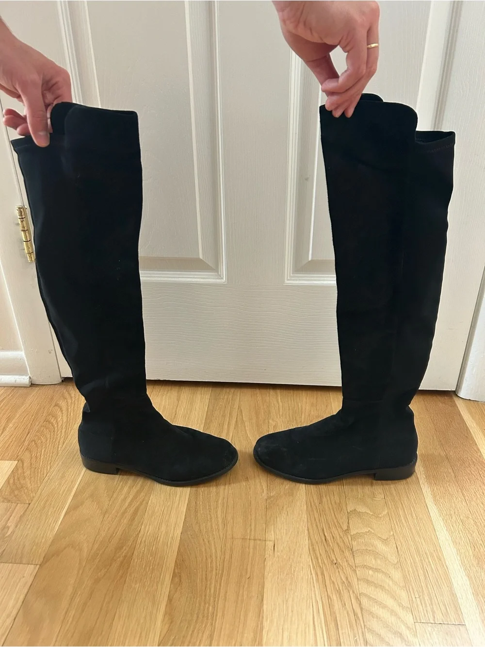 Stuart Weitzman Suede Leather 5050 Over the Knew Boots Size 6